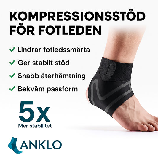 Anklo™ Kompressionsstöd– Stabilitet och smärtlindring i varje steg